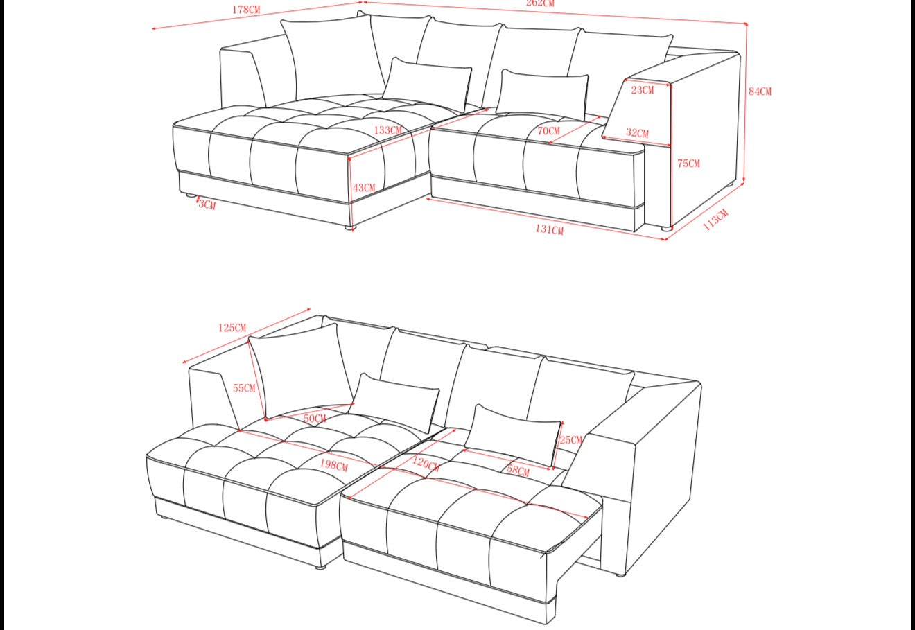 Brooklyn Electric Storage Right Hand Sofa Bed - Silver Pre-Order