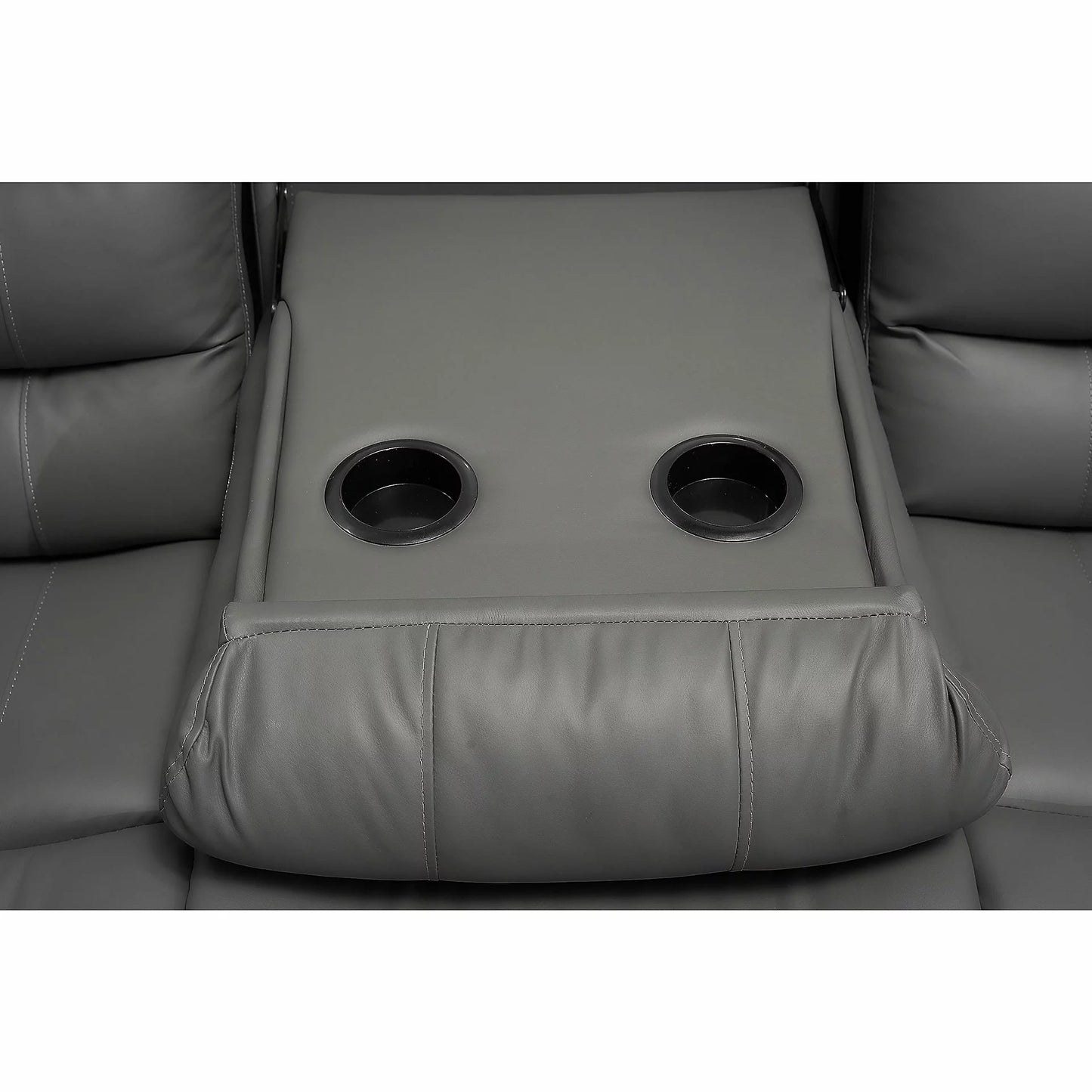 Roma 3+2 Aire Leather Manual Recliner - Grey