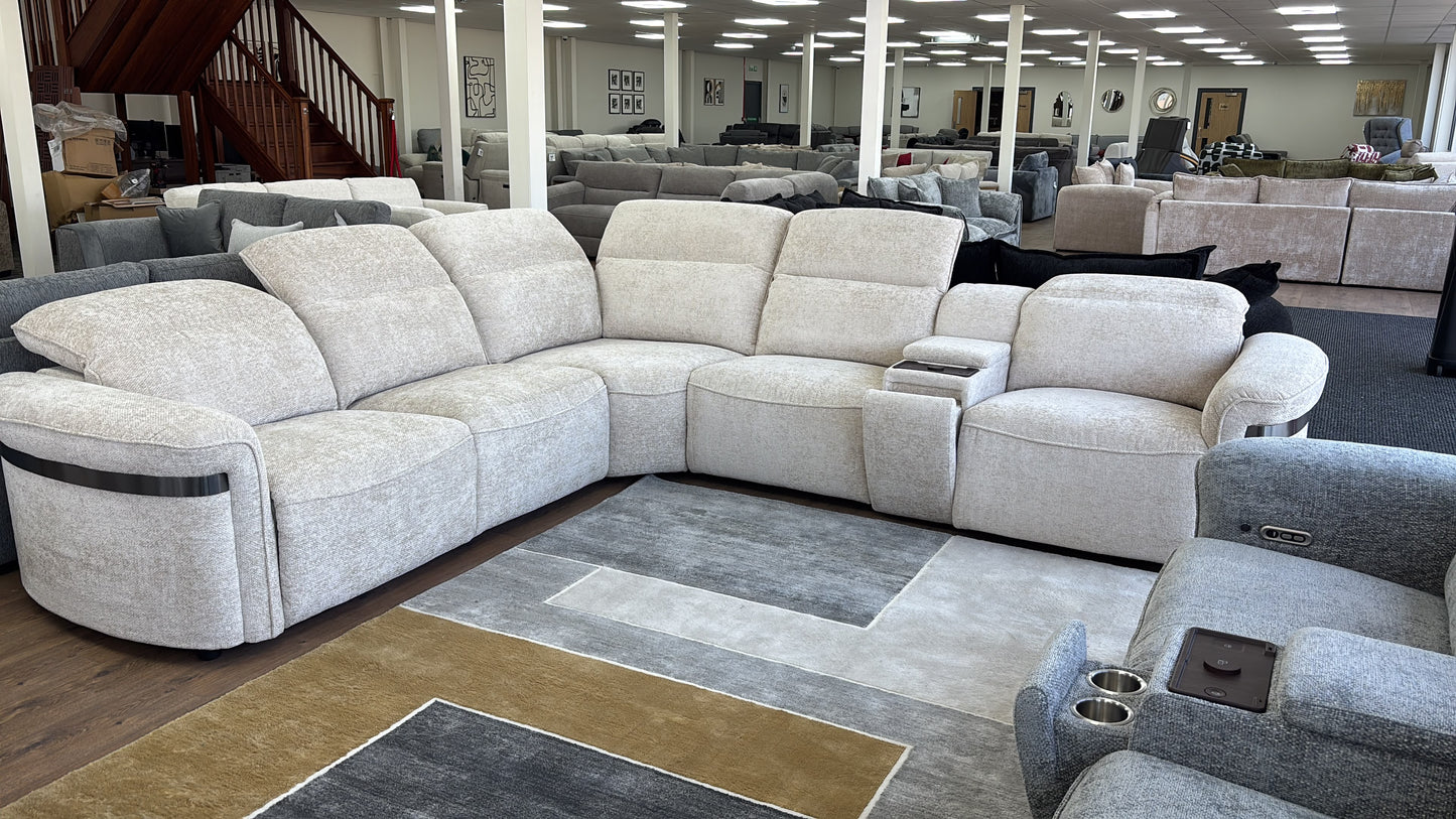 Bicester LED Modular Power Recliner Corner Sofa - Limited Edition