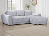 Azzuro Corner Sofa Bed With Storage - Universal Chaise - Plush Velvet - Grey