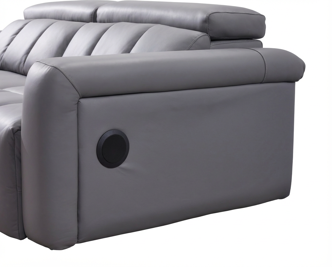 Dallas 3 Seater Power Slider Sofa - Grey