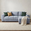 Azzuro Corner Sofa Bed With Storage - Universal Chaise - Plush Velvet - Grey