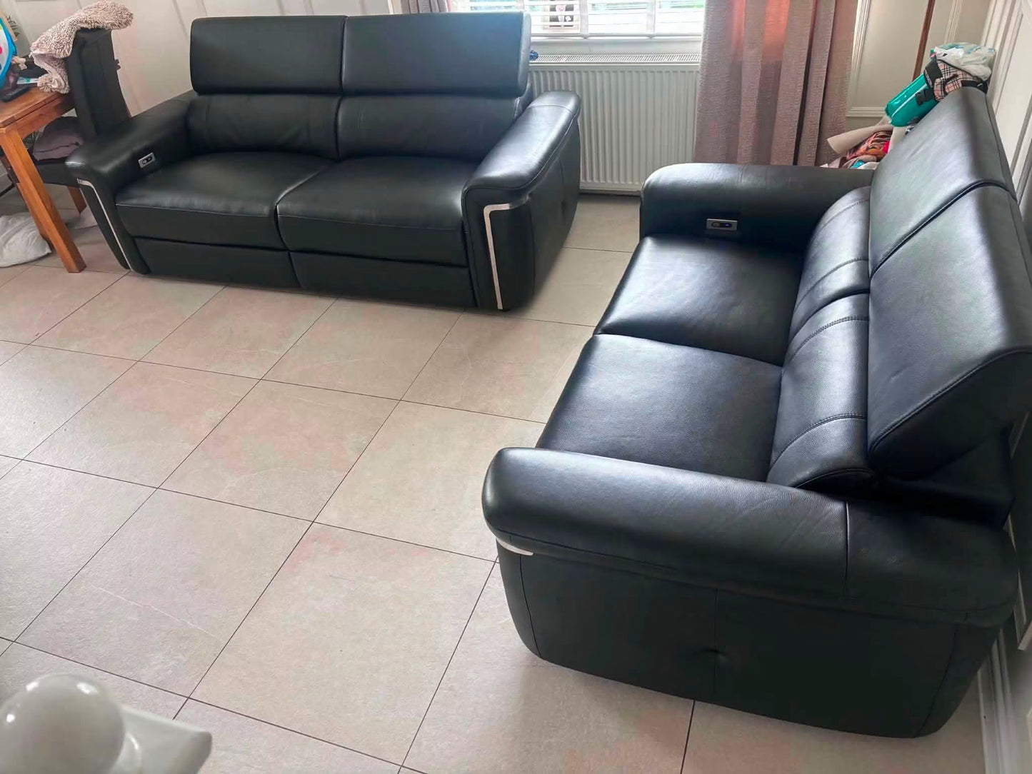 Somerville Electric Recliner 3+2 Seater Sofa - Black