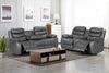 Roma 3+2 Aire Leather Manual Recliner - Grey