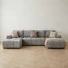 Shanghai Luxury U Shape Sofa Bed - Grey