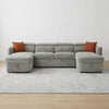 Capri U Shape Sofa Bed With Storage - Grey