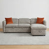 Capri Corner Sofa Bed With Storage - Grey - Universal Chaise - Pull Out Bed