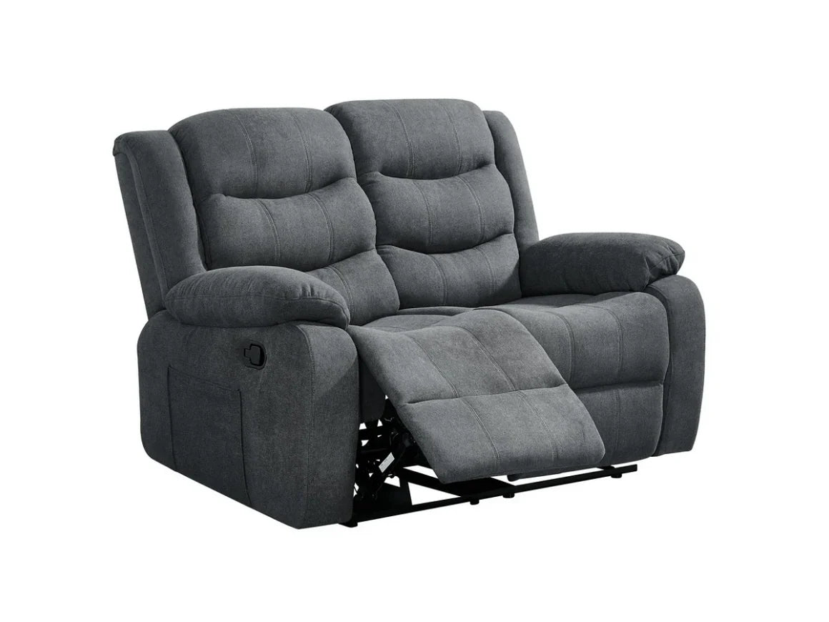 Roma 3+2 Grey Fabric Manual Recliner Sofa