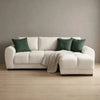 Azzuro Corner Sofa Bed With Storage - Universal Chaise - Plush Velvet - Cream