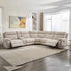 Hercules Express Fabric Electric Recliner Modular Corner Sofa - Cream
