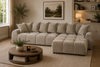 Albane Right Hand Sofa Bed - Mocha