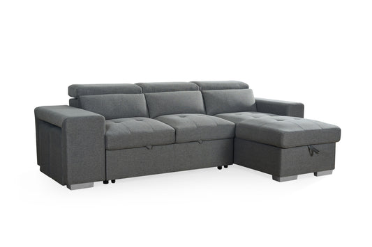 Artemis Universal Fabric Corner Sofabed - Grey