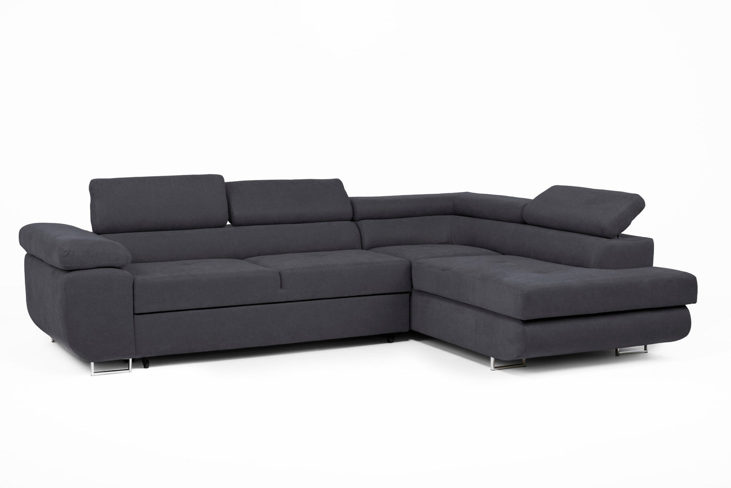 Asto Right Hand Corner Sofa - Black