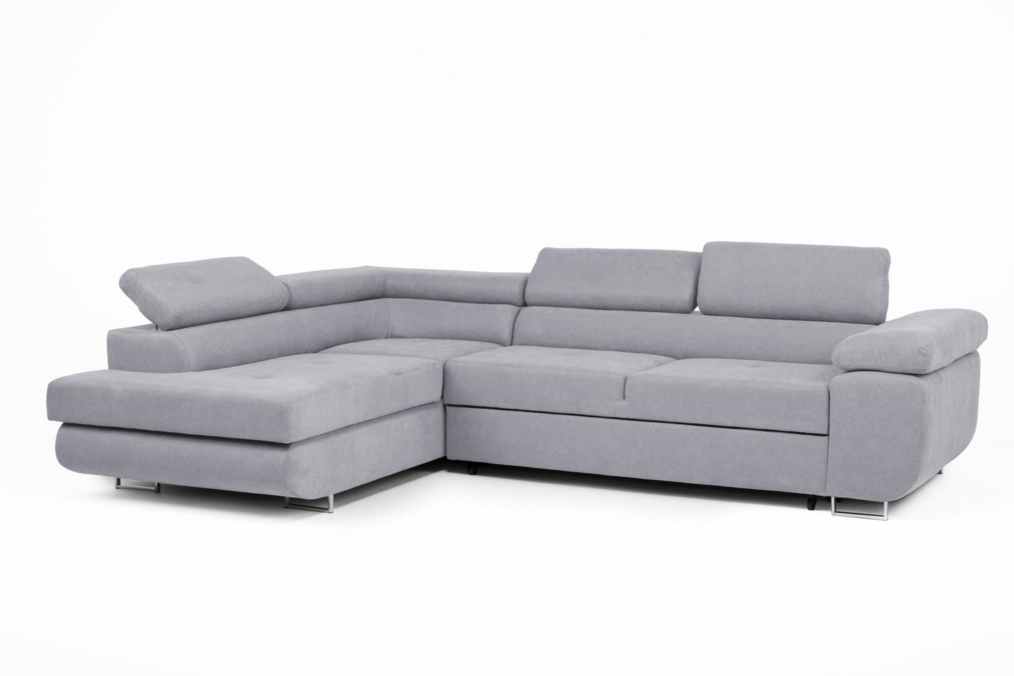 Asto Left Hand Corner Sofa - Silver