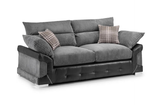 Axania Sofa 3 Seater - Black/Grey