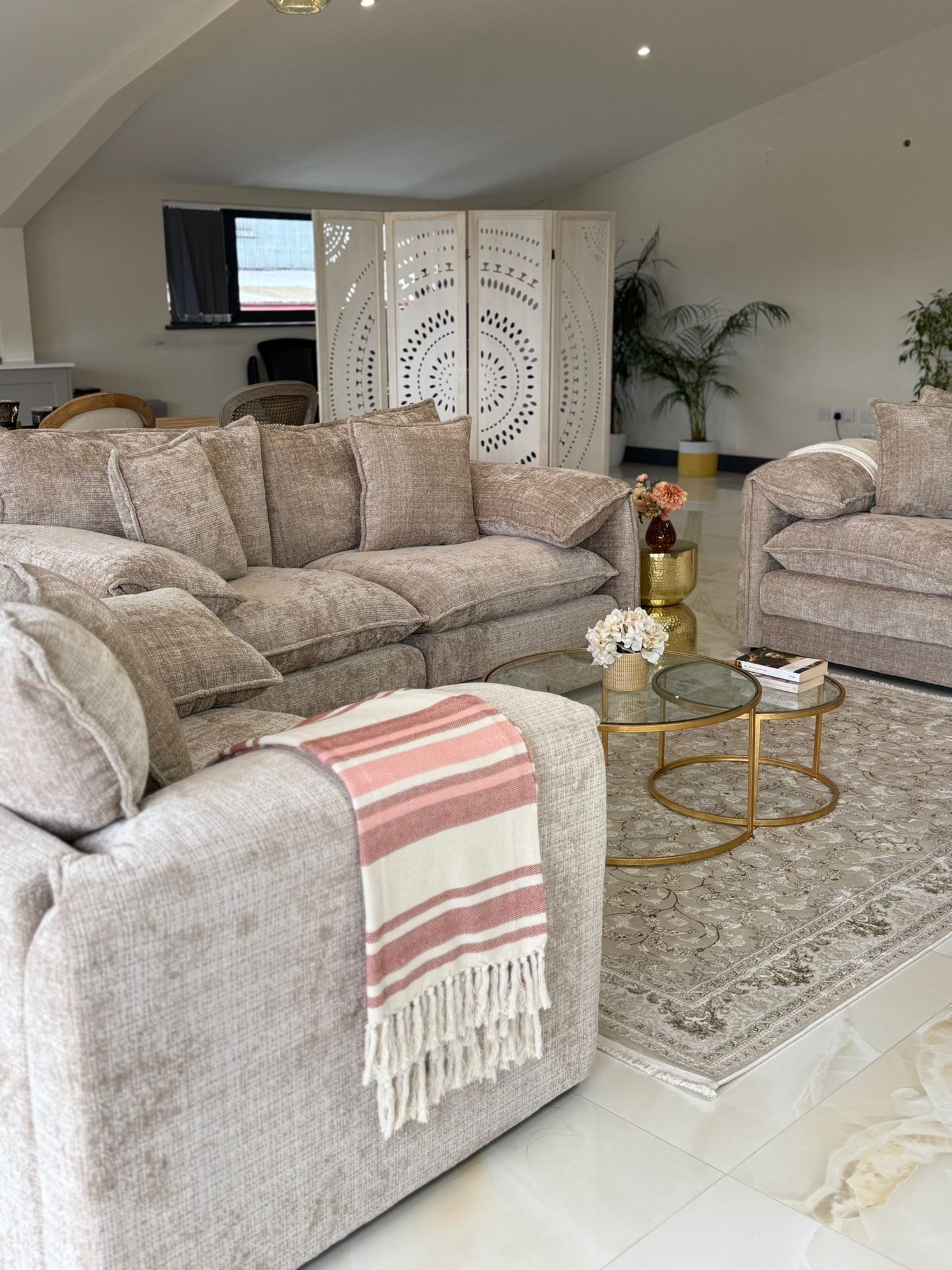 Solaya 3+2 Seater Sofa - Beige