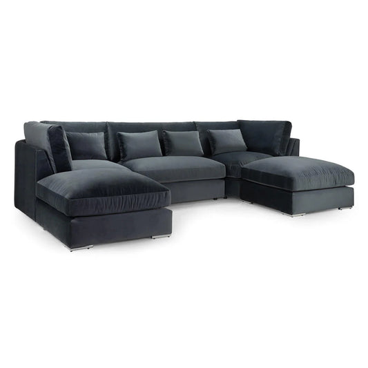 Balgravia U Shape Sofa High Back - Plush Velvet