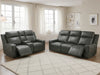 Barcelona Electric Recliner 3+2 Seater Sofa - Grey