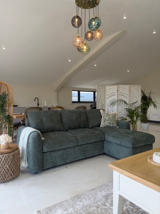 Moscow Universal Corner Sofabed With Storage - Olive