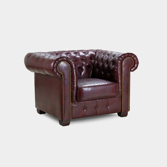 Chesterfield Sofa Oxblood Armchair Red