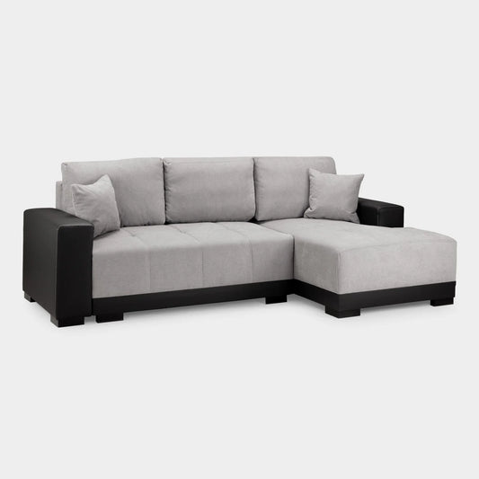 Cimiano Sofa Bed Black/Grey Right Hand Facing Corner