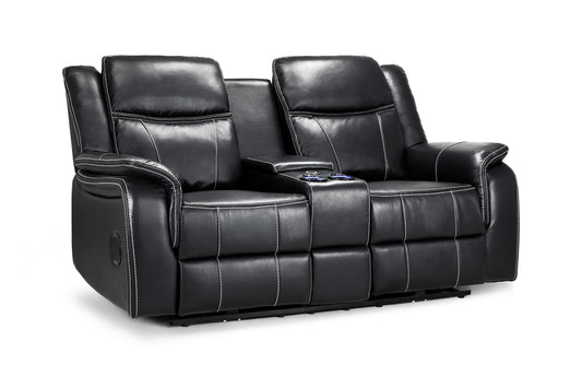 Galaxy Tech Recliner Leather 2 Seater Sofa
