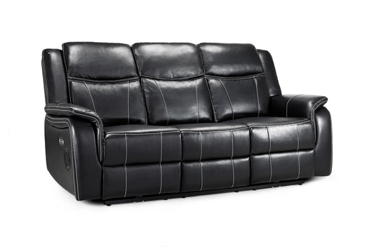 Galaxy Tech Recliner Leather 3 Seater