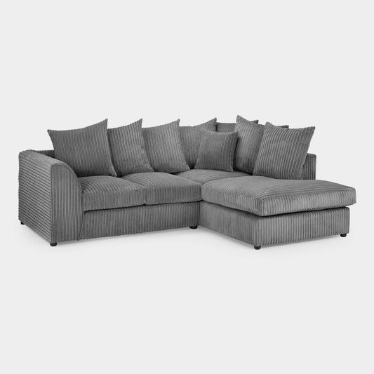 Harley Jumbo Sofa Right Hand Facing Corner Grey