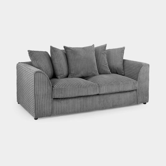 Harley Jumbo Sofa Grey 3 Seater