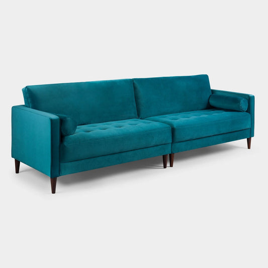 Harper Sofa Plush Teal 4 Seater