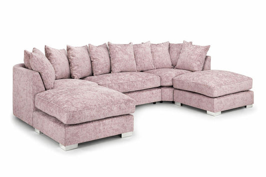 Bishop Alaska Pink U Shape Sofa