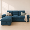 Hudson Universal Corner Storage Sofa Bed - Blue