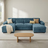Hudson U Shape Storage Sofa Bed - Blue