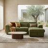 Alaya Storage L Shape Sofa Bed - Olive Green