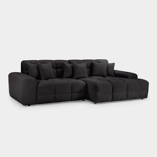 Jacob Sofa Black Right Hand Facing Corner