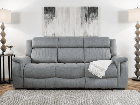 Linden Electric Recliner 3+1+1 Seater Sofa Set - Grey