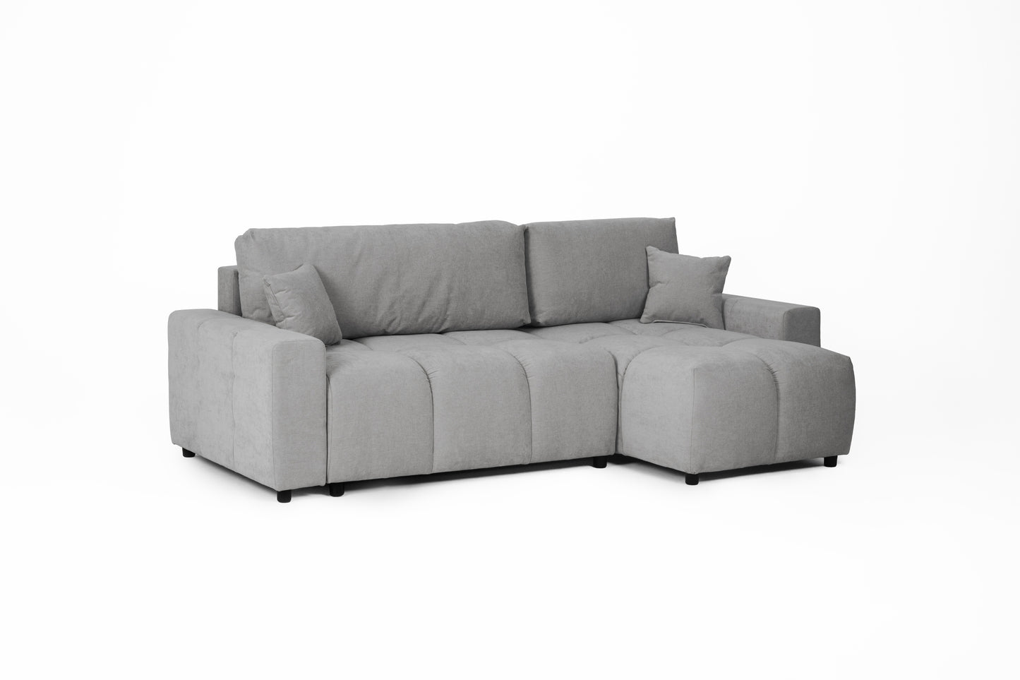 Luki Right Hand Sofa Bed - Silver