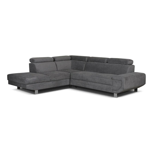 Artic Left Hand Facing Corner Sofa Bed With Storage Box - Grey