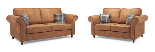 Manervia Sofa 3+2 Seater - Tan
