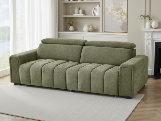Molly 3 Seater Electric Sofa Bed - Green