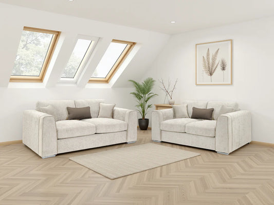 Naples Sofa 3+2 Seater Sofa Set - Beige