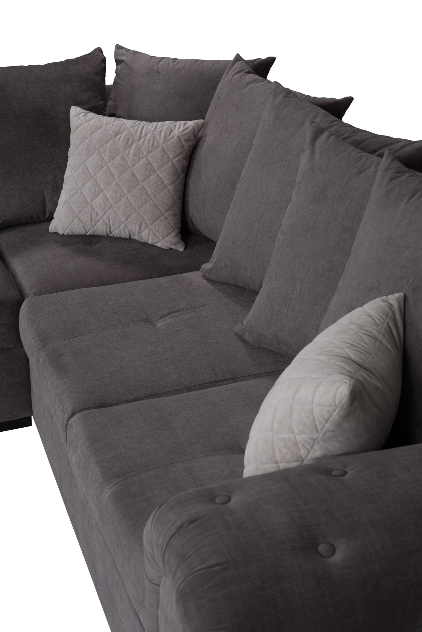 Niko Full Back Corner Sofa - Graphite