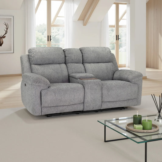 Owen Electric Recliner Sofa 2 Seater - Grey
