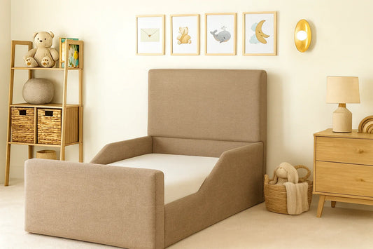 Plain Upholstered Kids Bed Frame