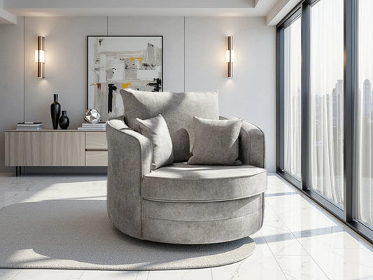 Serena Swivel Chair Sofa - Grey