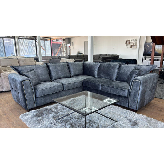 Serena Large Corner Sofa - Black