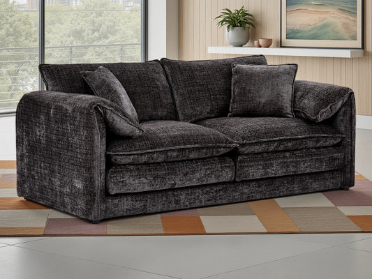 Solaya 3 Seater Sofa - Black