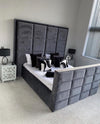 Ferry Bespoke Block Trim Bed With Ottoman Gas Lift, Storage Box & Mattress Option