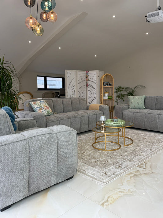 Paris Sofa Grey 3+2+1 Seater