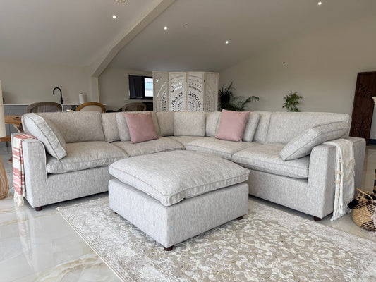 Santorini Large Corner Sofa & Free Footstool